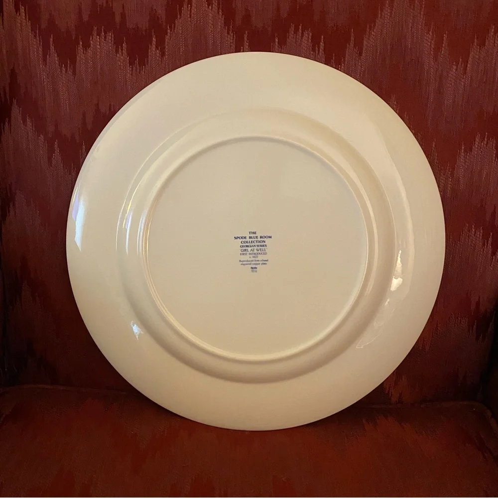 Spode Blue Room Girl at Well Chop Plate GUC - Picture 2 of 3